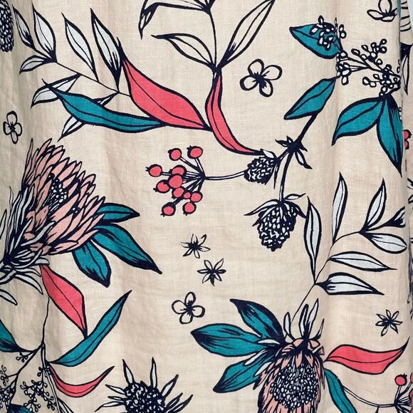 Rachel Ashwell Linen Floral Dress Size M - Picture 2 of 11